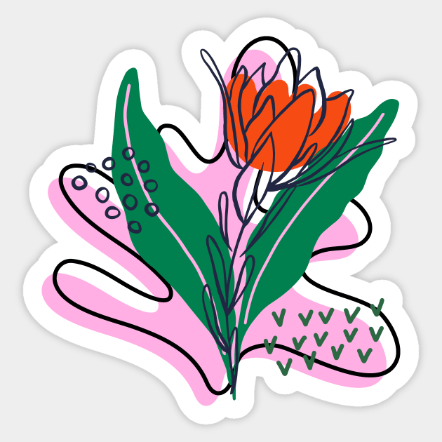 Tropical print Sticker by DanielK